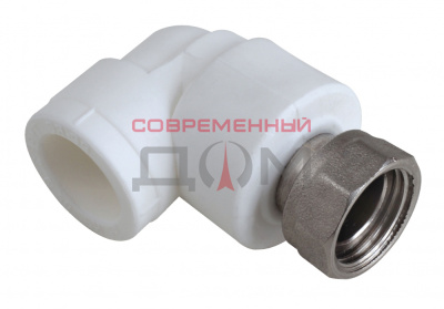 ПП Угольник 90° переход с накидной гайкой 25х3/4"